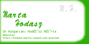 marta hodasz business card